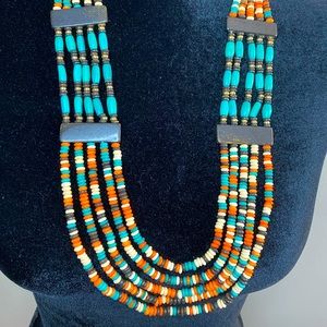 Charming Charlie beaded statement necklace